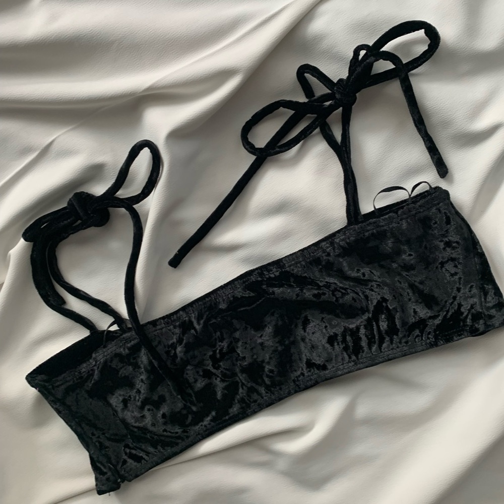 Princess Polly Black Velvet top